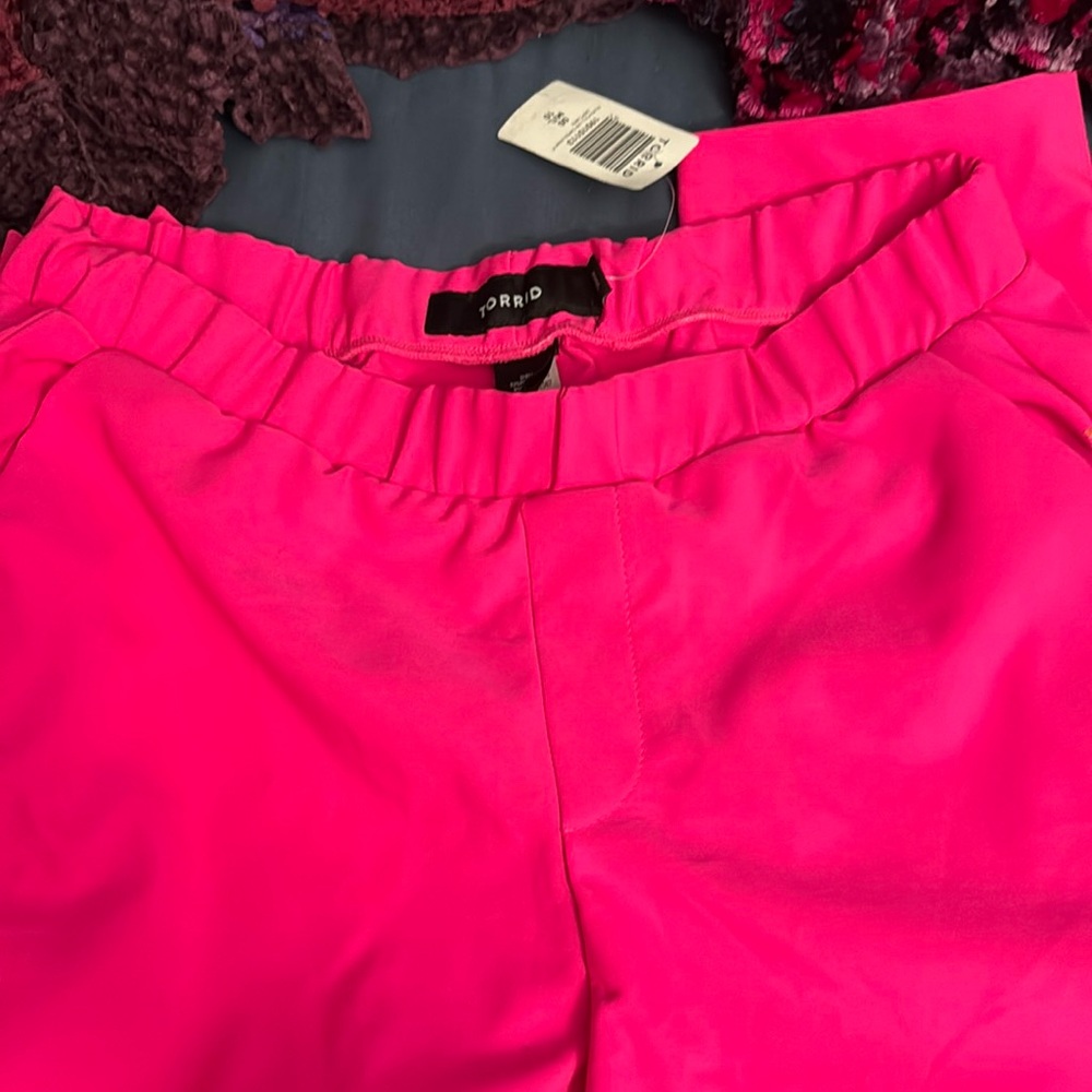 Relaxed pull on taper pink pants from torrid
